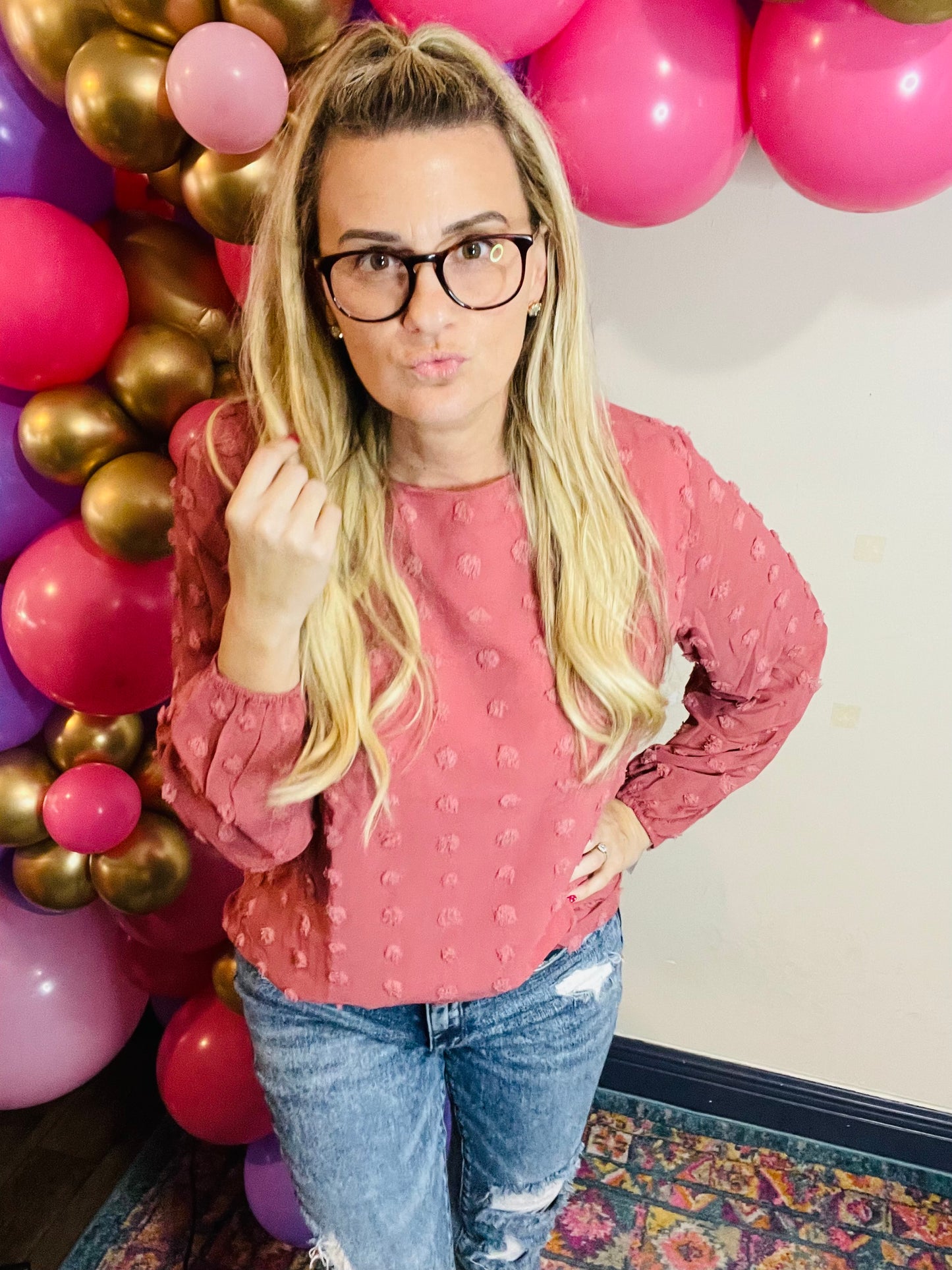 Swiss Dot Blouse