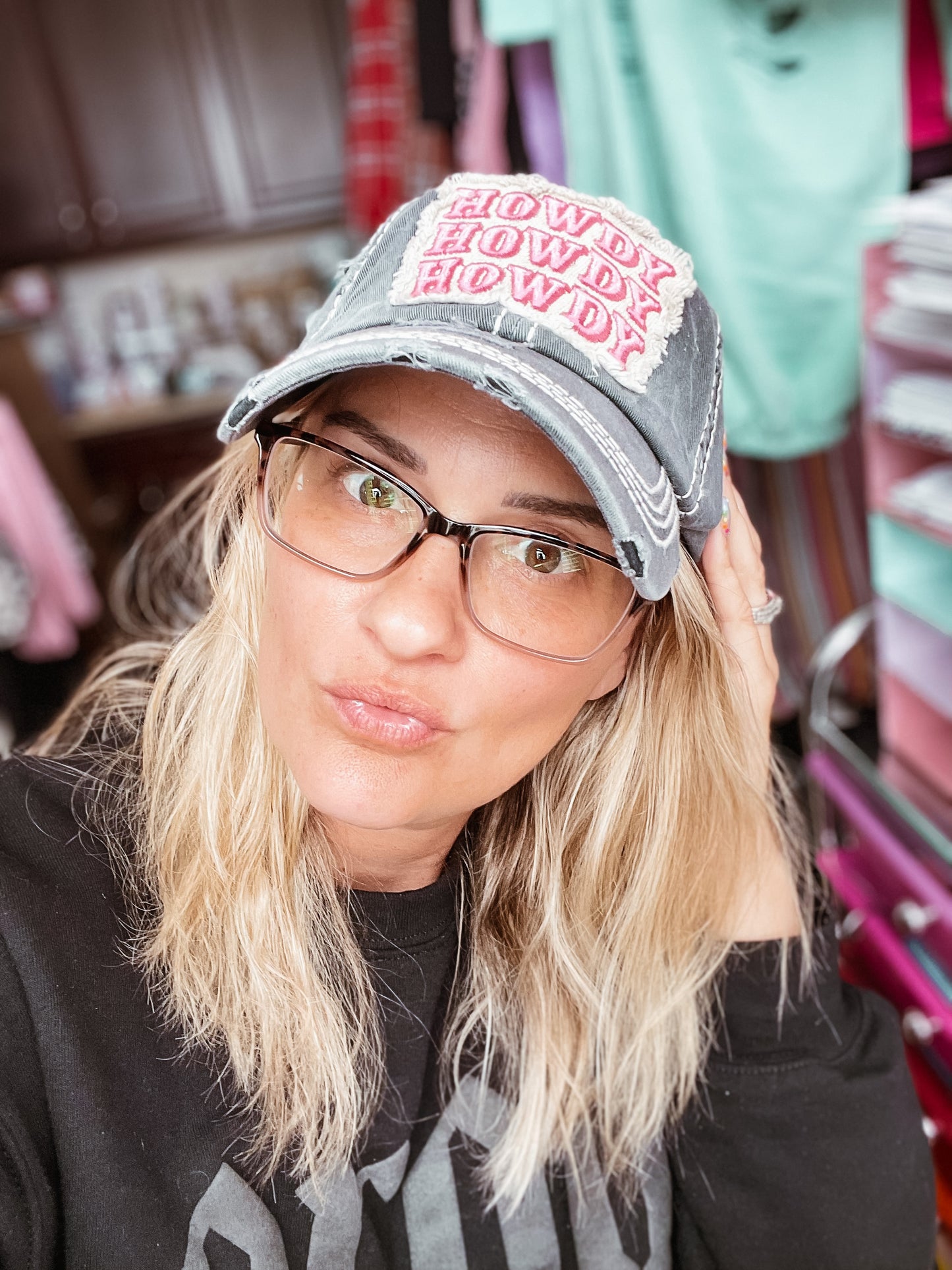 Howdy Distressed Baseball Hat