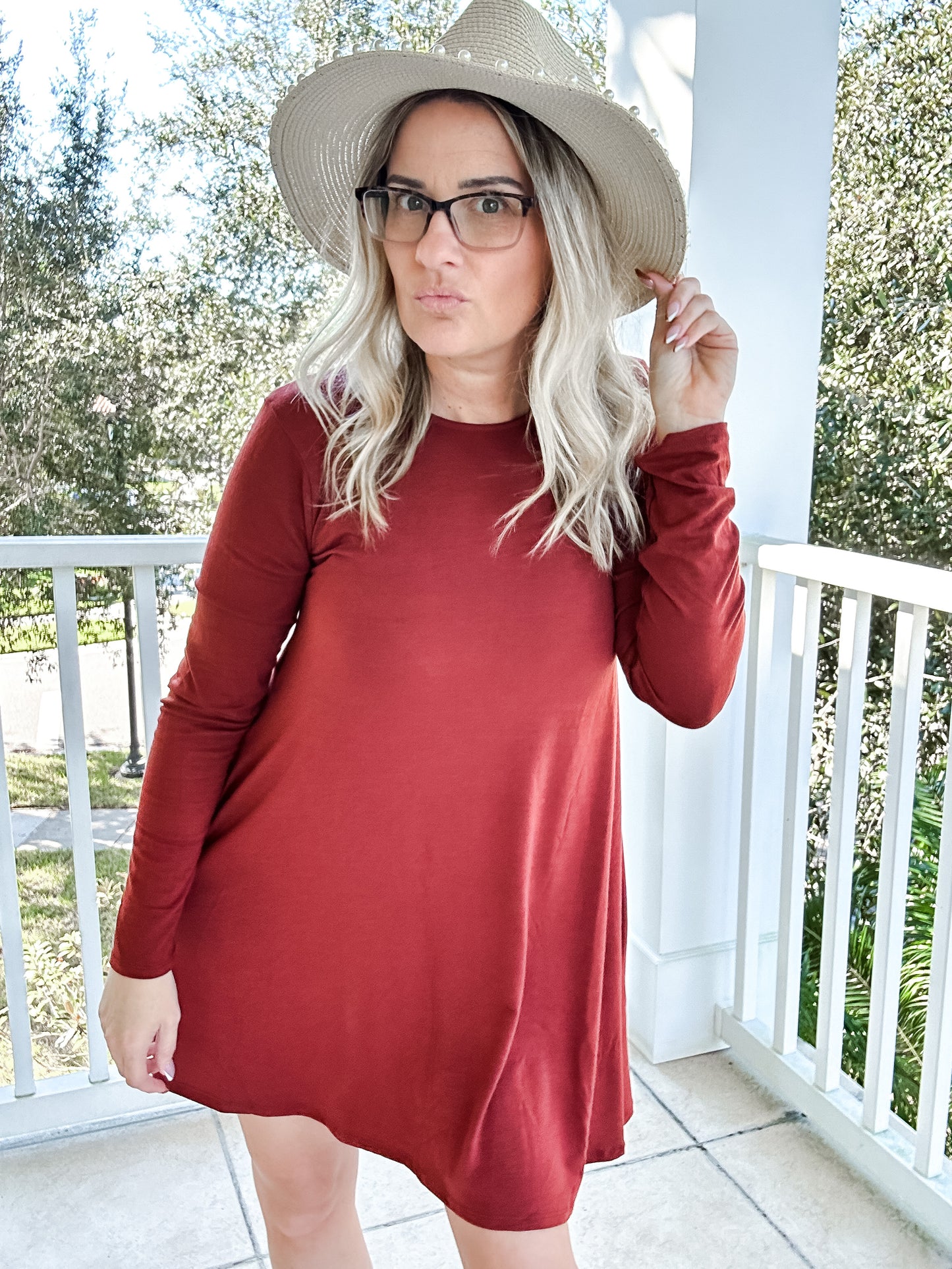 Long Sleeve Dress with Pockets