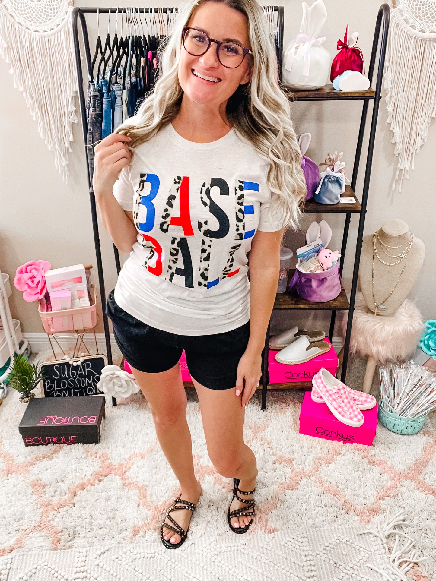 Baseball Leopard Tee