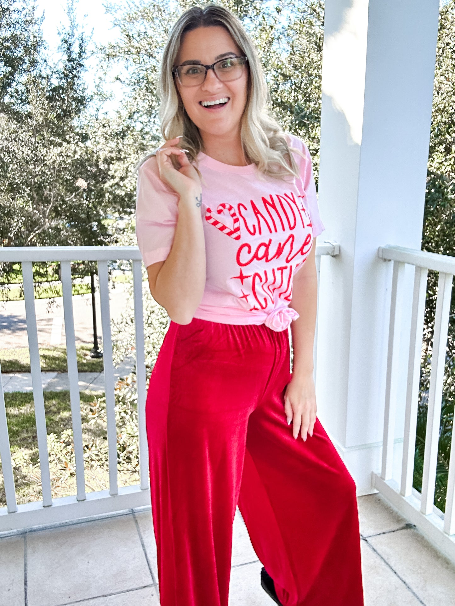 Velvet Wide Leg Pants