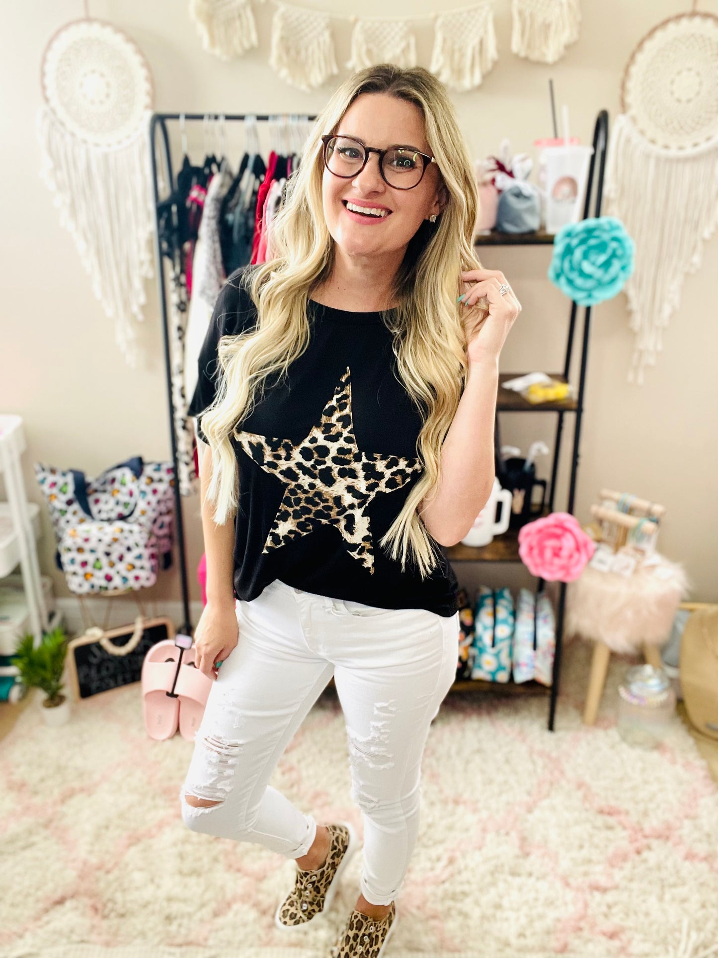 Leopard Star Tee