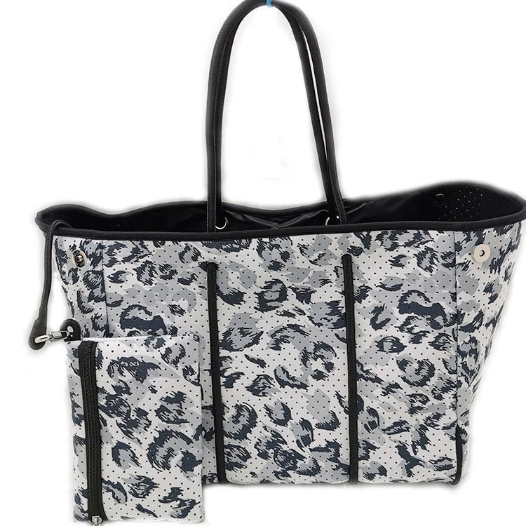 Snow Leopard Neoprene Tote