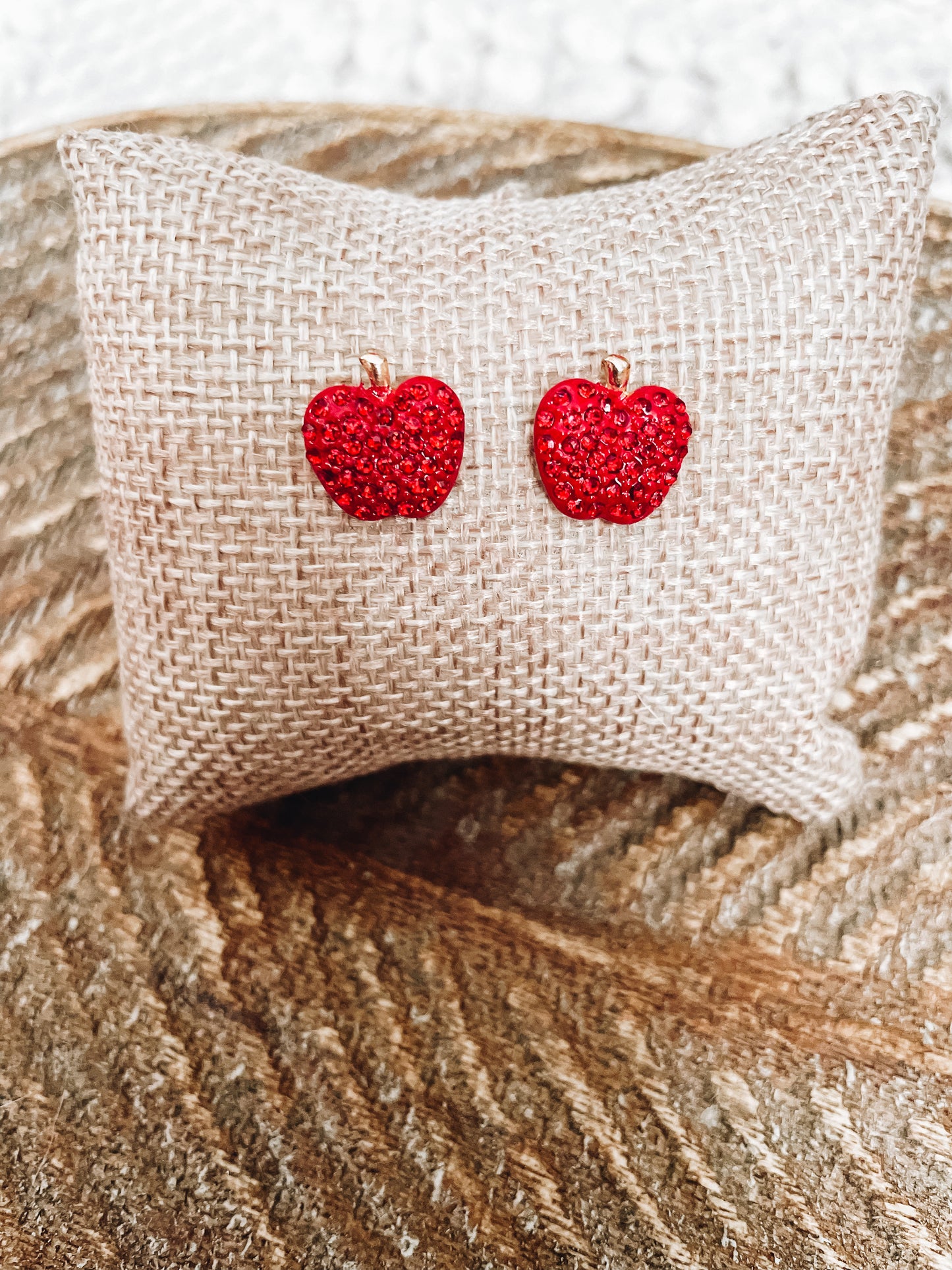 Apple Crystal Studs