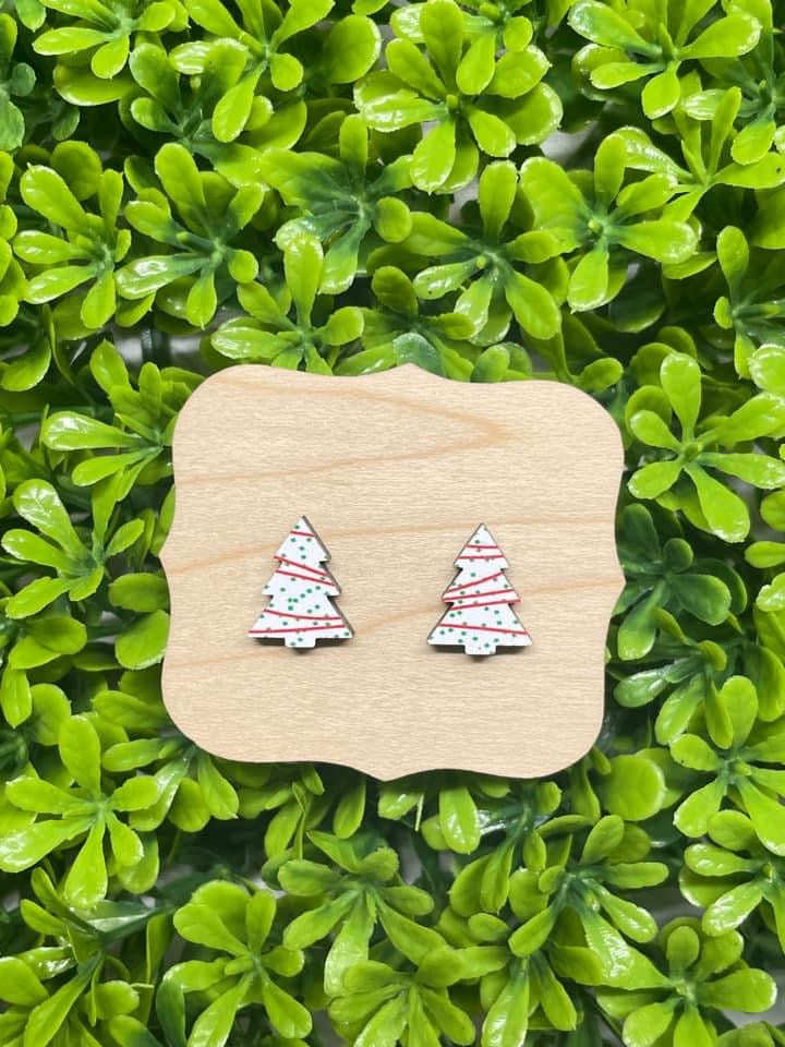Christmas Tree Cake Wooden Studs
