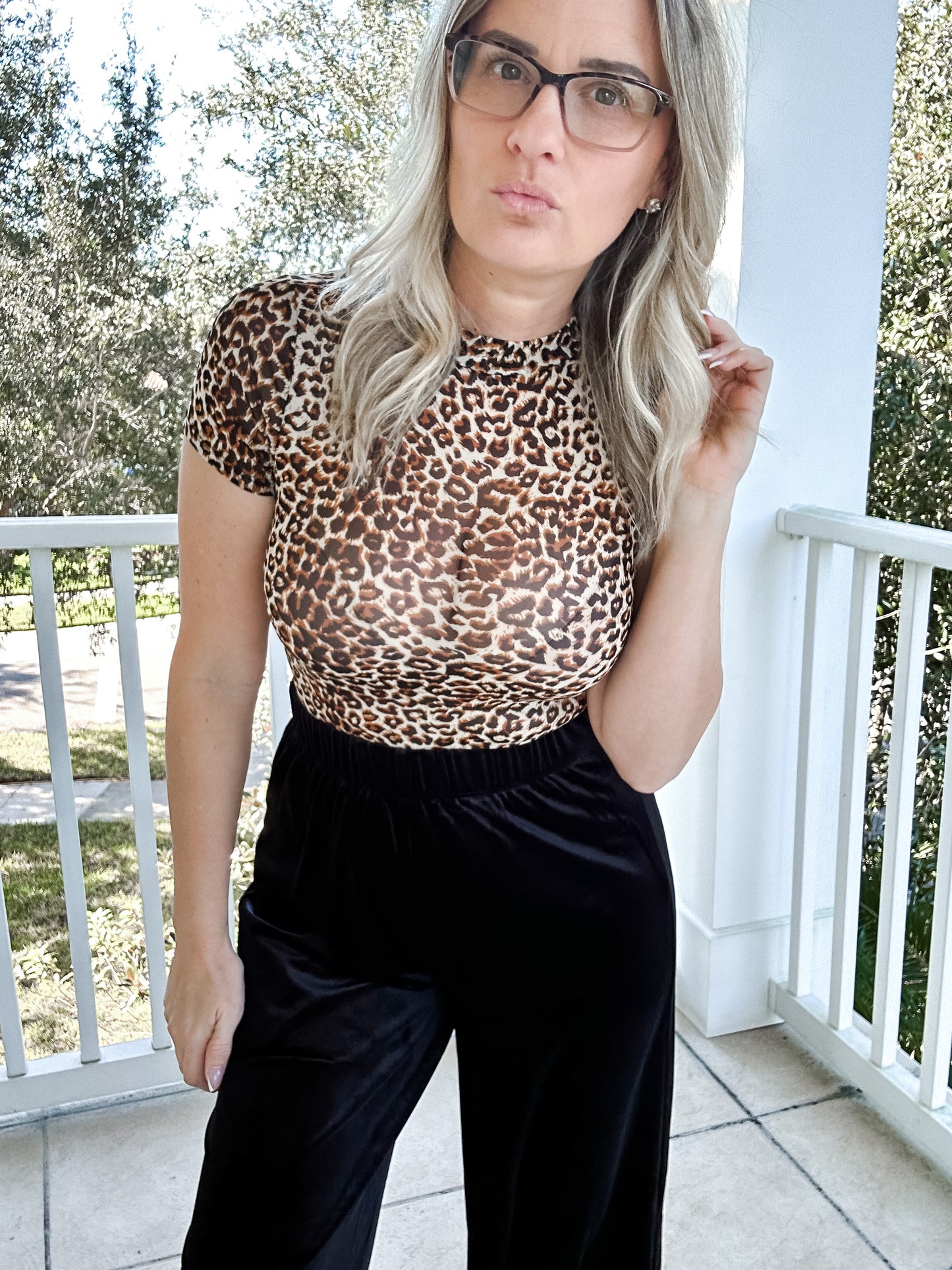 Velvet Wide Leg Pants