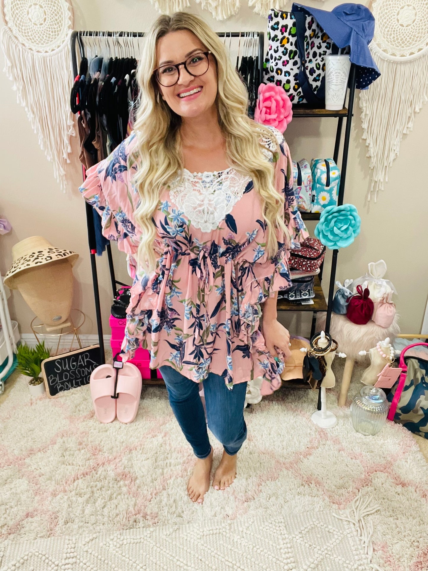 Lace Floral Coverup/Tunic