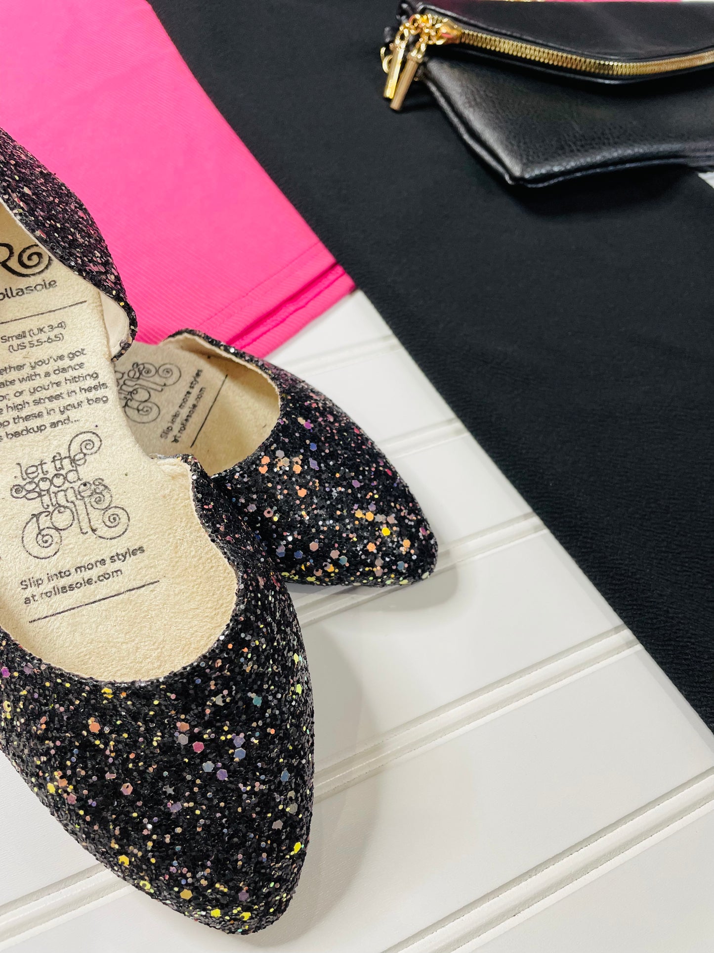 Black Sparkle Roll-A-Sole