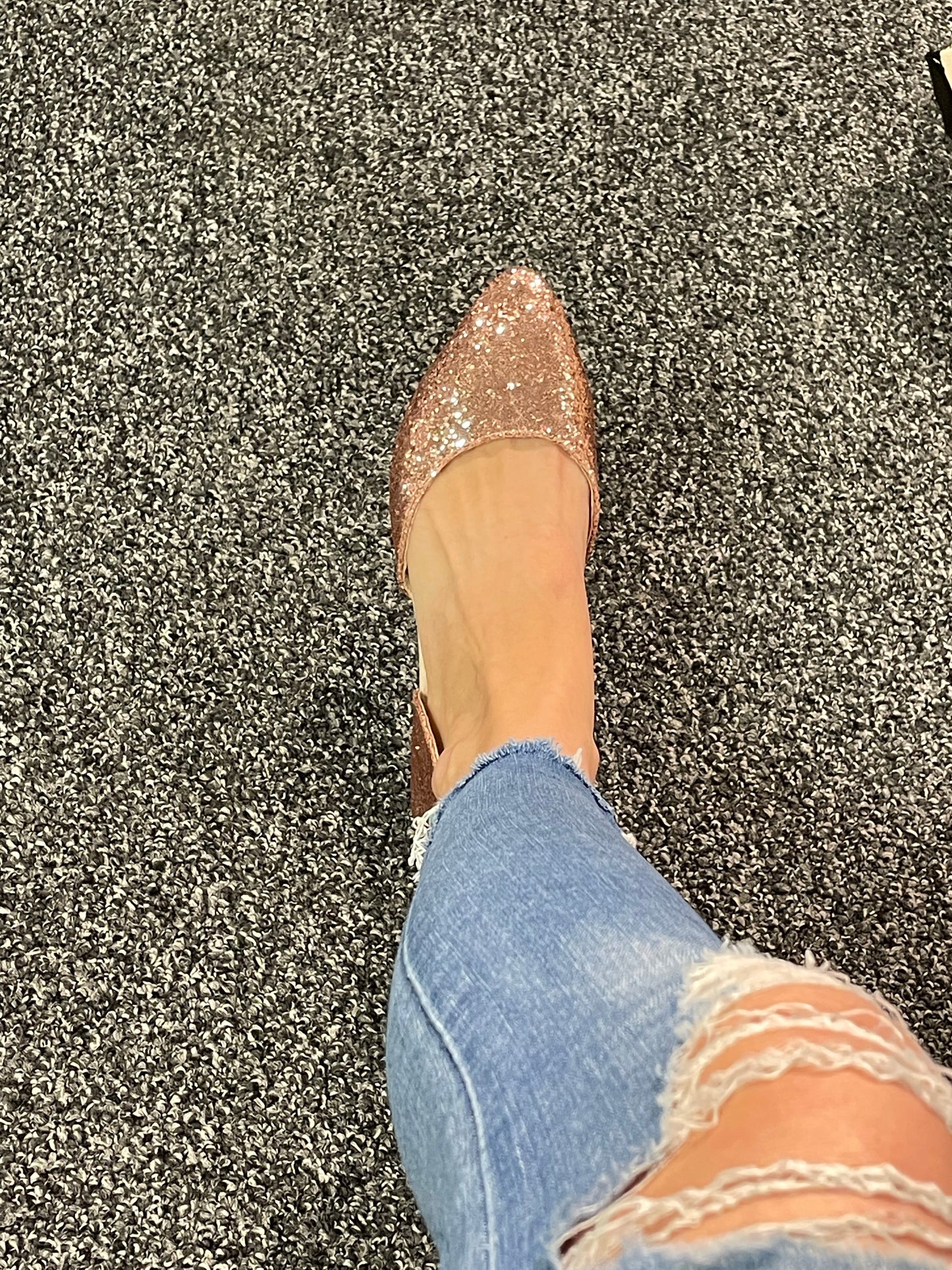 Sparkling Rose' Roll-A-Soles Shoes