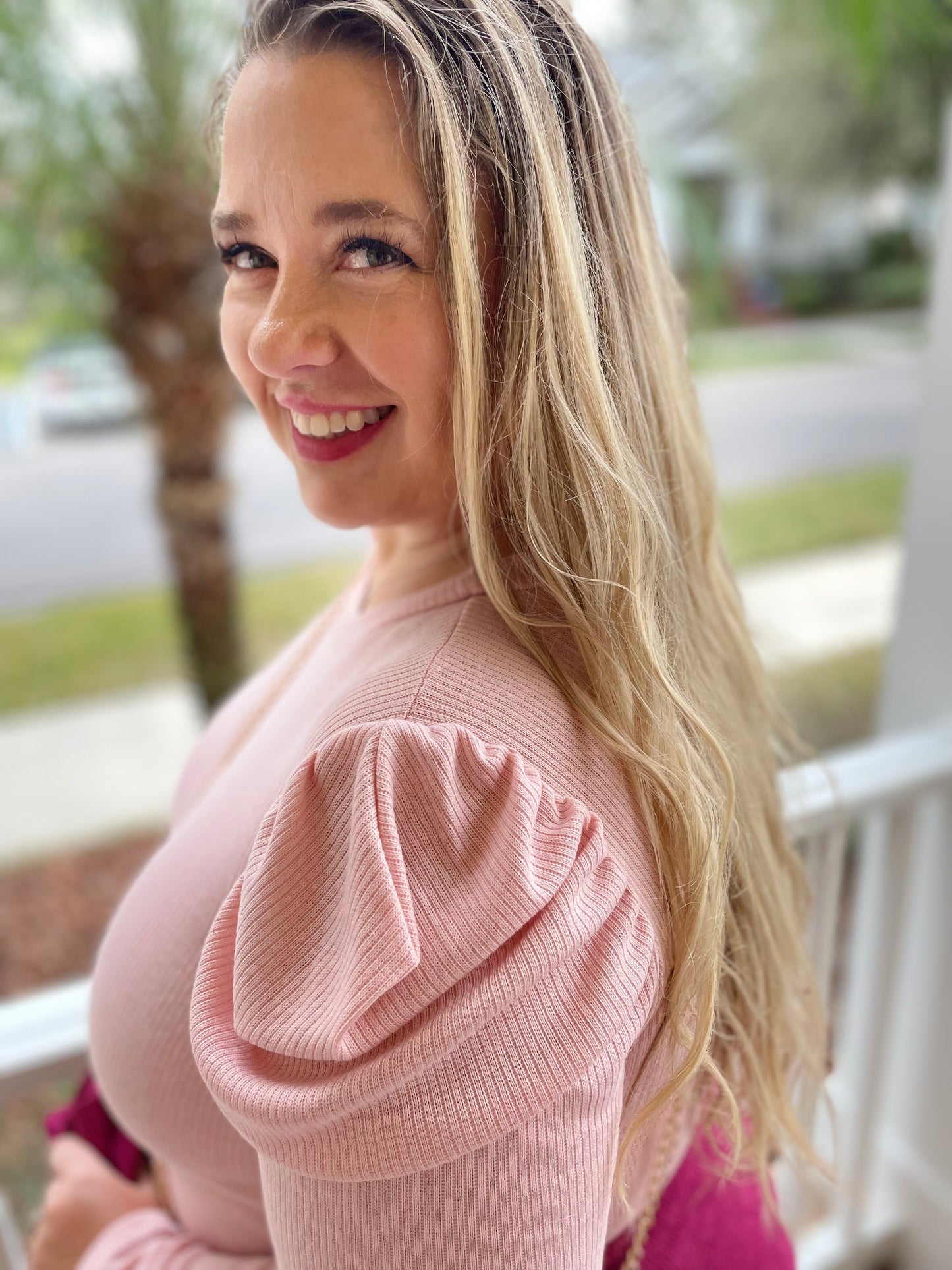 Pink Ruffle Sleeves