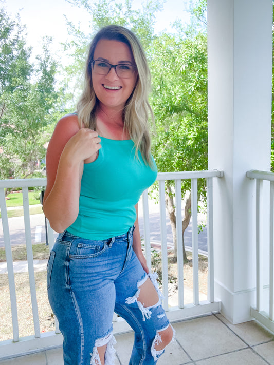 Solid Mini Ribbed Tanks