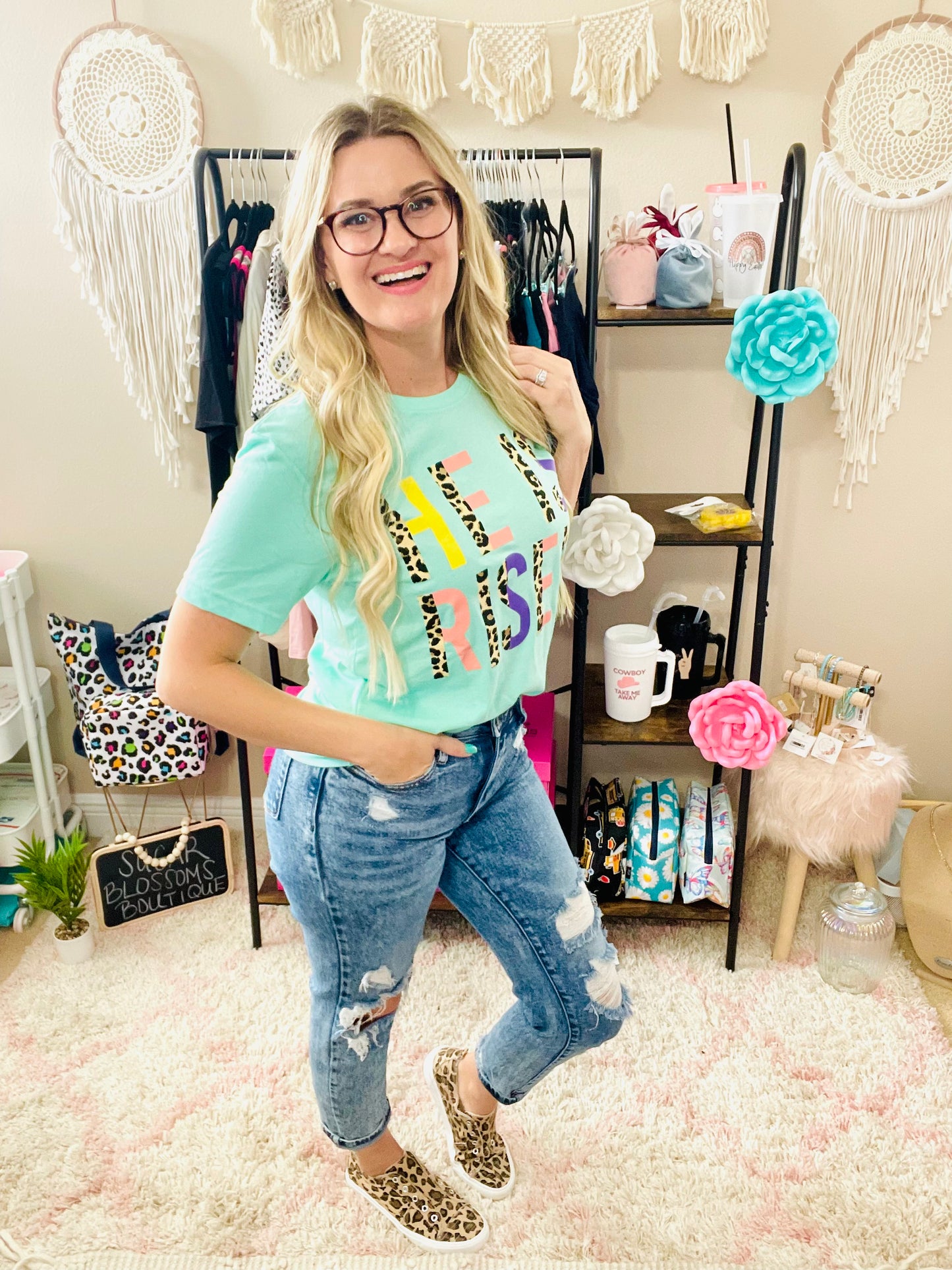 He Is Risen Leopard Tee