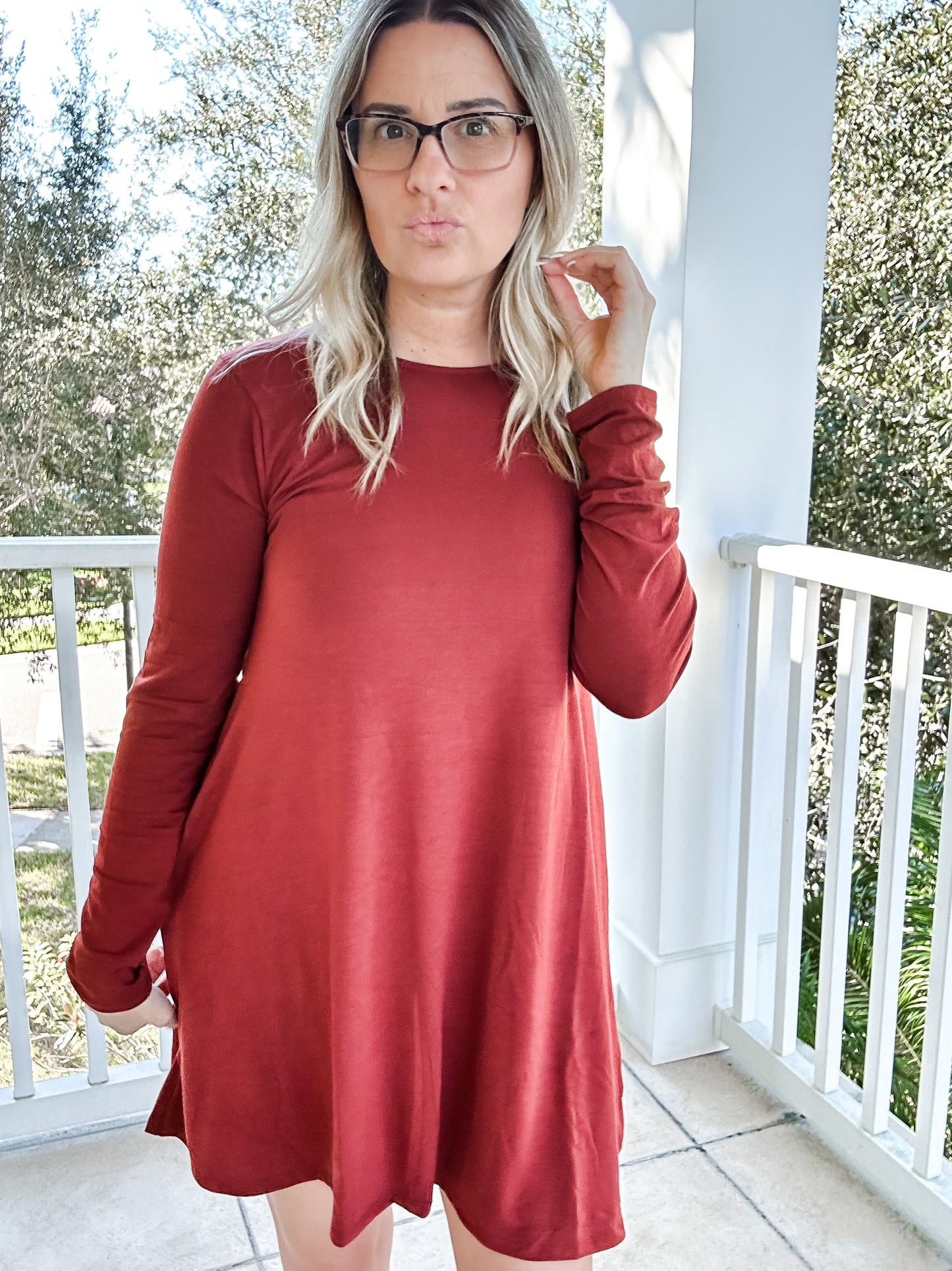 Long Sleeve Dress with Pockets