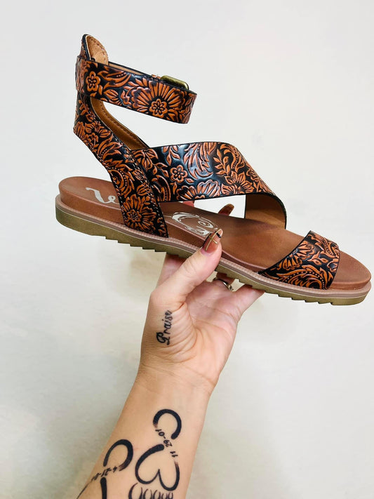 Embossed Sandal