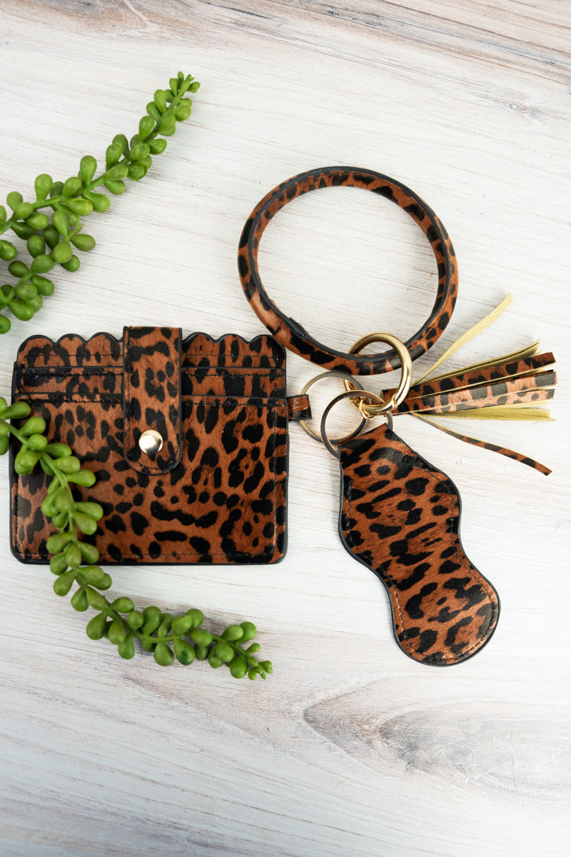 Keychain Bangle w/Card & Chapstick Holder - 3 colors available