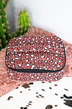 Leopard Travel Cosmetic Case
