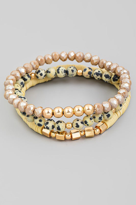 Stack Beaded Bracelets - 3 colors