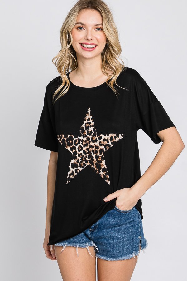 Leopard Star Tee