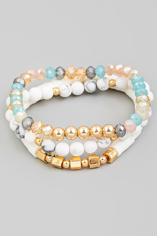 Stack Beaded Bracelets - 3 colors