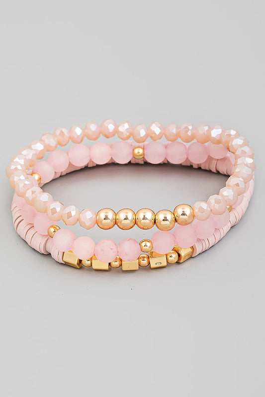 Stack Beaded Bracelets - 3 colors