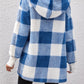 Plaid Hooded Sherpa Teddy Jacket