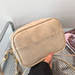 Tassel Faux Leather Printed Strap Crossbody Bag
