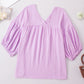 *APP EXCLUSIVE* Dropped Shoulder Vneck Blouse