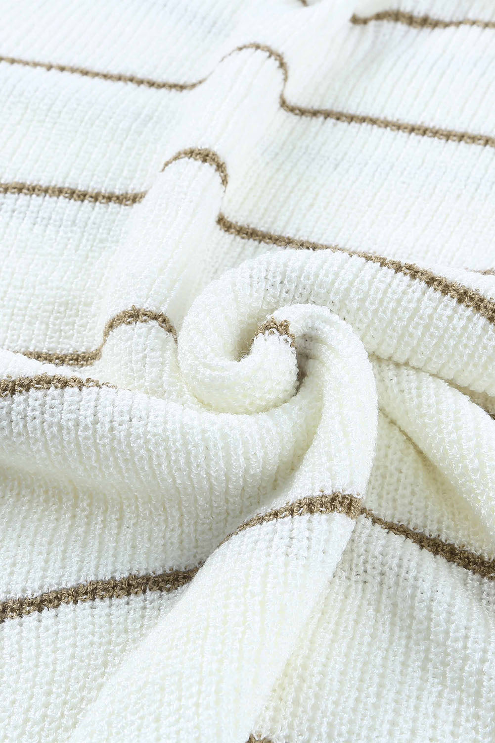Striped Vneck Drop Shoulder Sweater