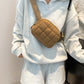 Bubble Texture Adjustable Strap Crossbody Bag