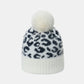 Thermal Leopard Hat with Pompom