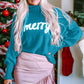 Merry Christmas Turtleneck Long Sleeve Sweater