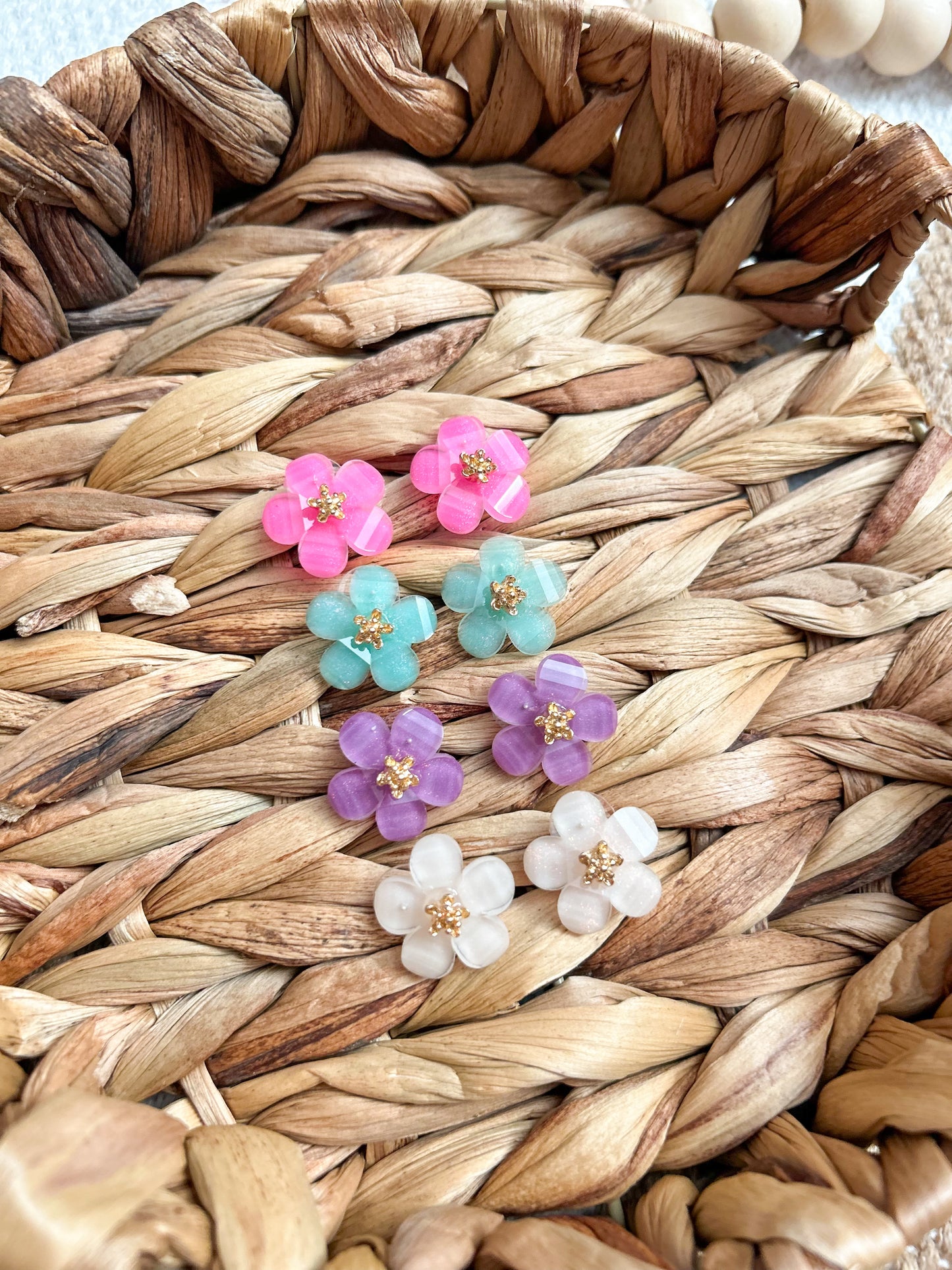 Spring Pastel Flower Studs