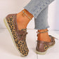 Lace Up Leopard Slip-On Hey Girls Shoes