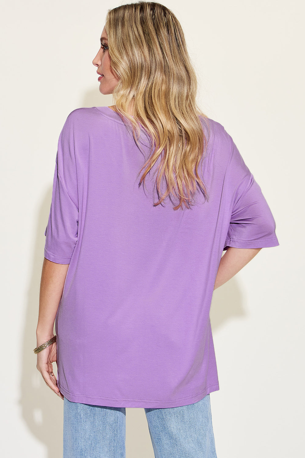 Bamboo Vneck Drop Shoulder Tshirt