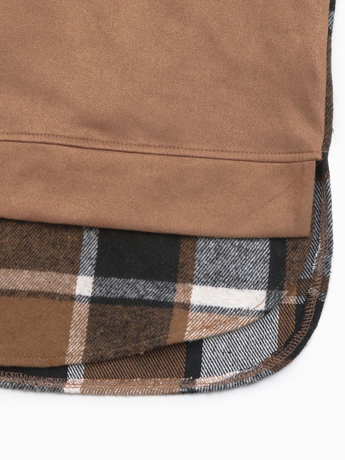 Plaid Long Sleeve Hoodie Flannel