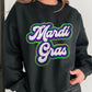 MARDI GRAS Round Neck Drop Shoulder Sweatshirt