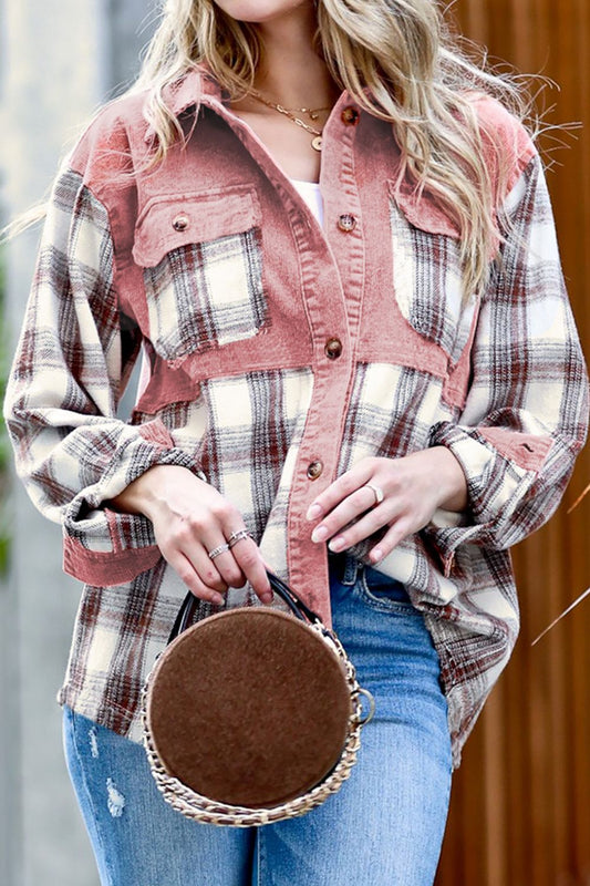 Pocketed Plaid Shacket Flannel