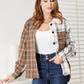 Brown Plaid Colorblock Flannel
