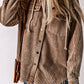 *App Exclusive* Snap Front Hooded Corduroy Shacket