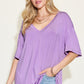 Bamboo Vneck Drop Shoulder Tshirt