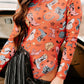 Country Cowgirl Sheer Long Sleeve Bodysuit