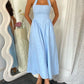 Devine Ruched Halter Neck Midi Dress