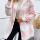 Plaid Hooded Sherpa Teddy Jacket