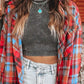 Plaid Flannel Long Sleeve Shirt