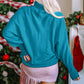 Merry Christmas Turtleneck Long Sleeve Sweater