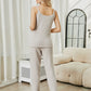 Fuzzy Vneck Cami and Pants Lounge Set