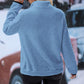 Half Zip Long Sleeve Fleece Lined Sweatshirt