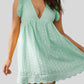 *App Exclusive* Ruffled Eyelet Deep V Dress