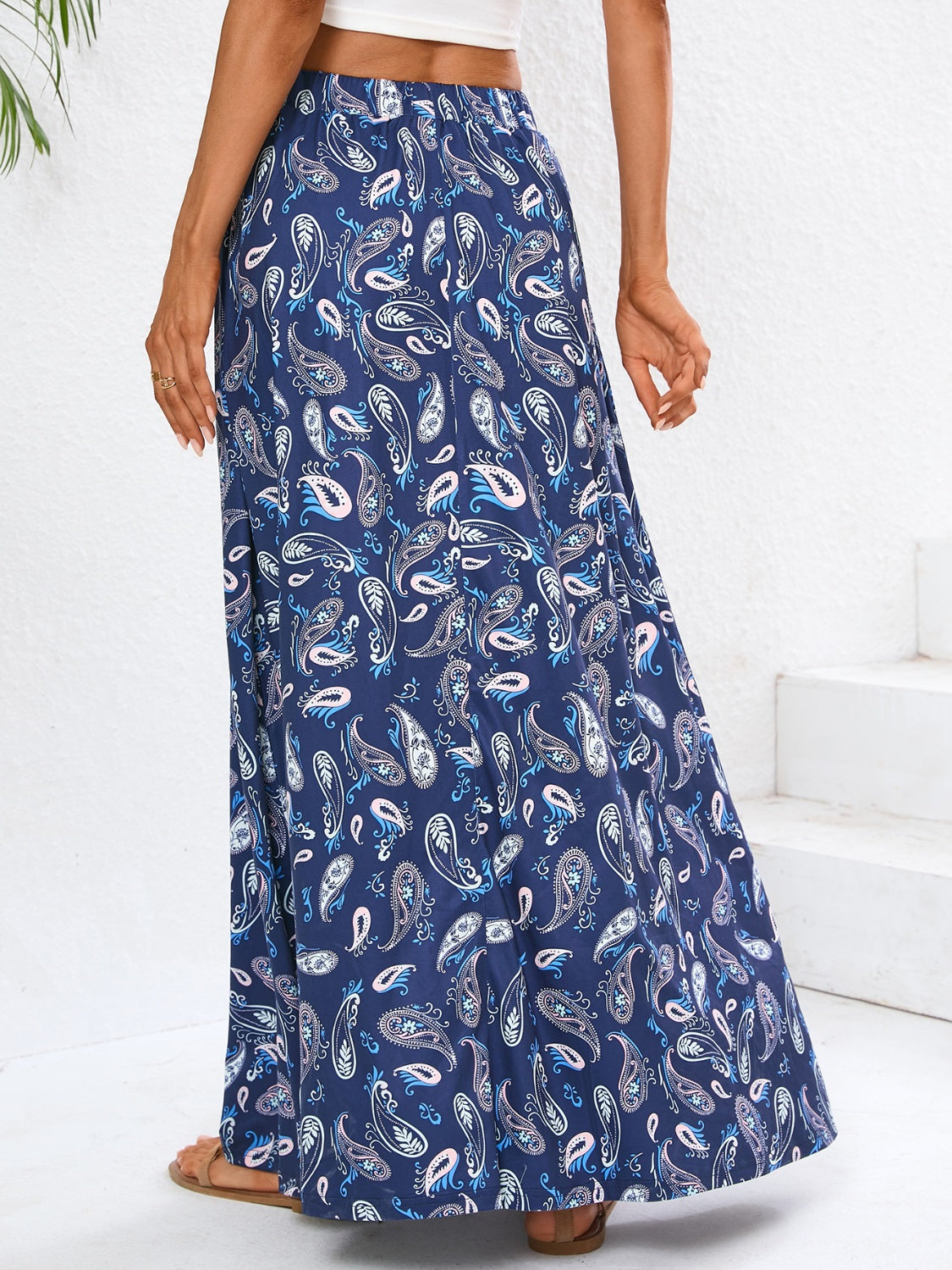 Paisley Printed Maxi Skirt