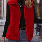 Pocketed Zip Up Vest Coat